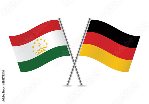 Tajikistan and Germany flags. Tajik and German flags, isolated on white background. Vector icon set. Vector illustration. Free Download Tajikistan and Germany flags. Tajik and German flags, isolated on white background. Vector icon set. Vector illustration. - GFXLoad