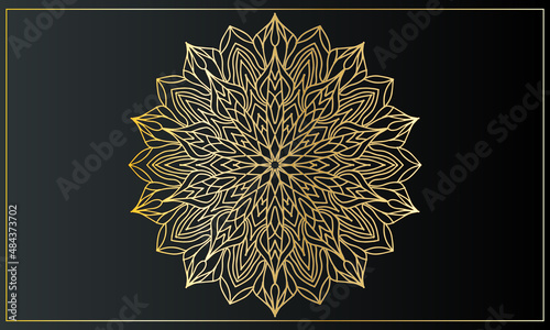 Luxury Golden Arabesque Stylish Vector Background.