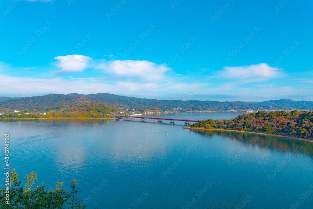 舘山寺からの眺め　浜名湖と浜名湖橋