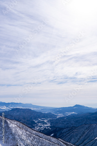 谷川岳からの眺望 冬の山並