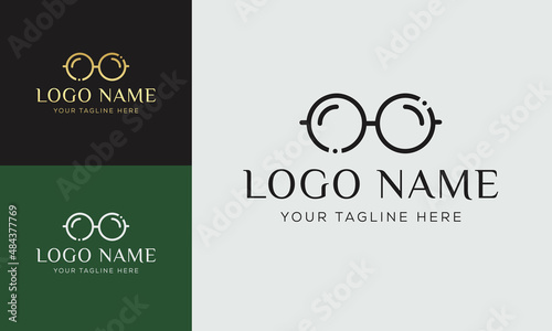 Optic Lens Logo Vector Design Vintage Illustration, Eyeglasses Logo, Glasses Vector, Lets See The World, Clear Seeing, Eyeglass Illustration