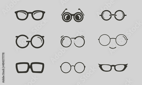 Optic Lens Logo Vector Design Vintage Illustration, Eyeglasses Logo, Glasses Vector, Lets See The World, Clear Seeing, Eyeglass Illustration