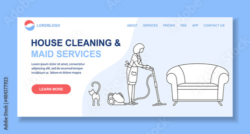 Vector Cleaning service Household Housekeeping