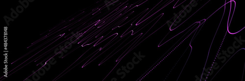 minimalistic banner with pink strokes.