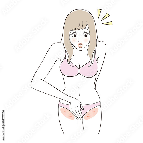 ビキニラインのムダ毛に悩む女性