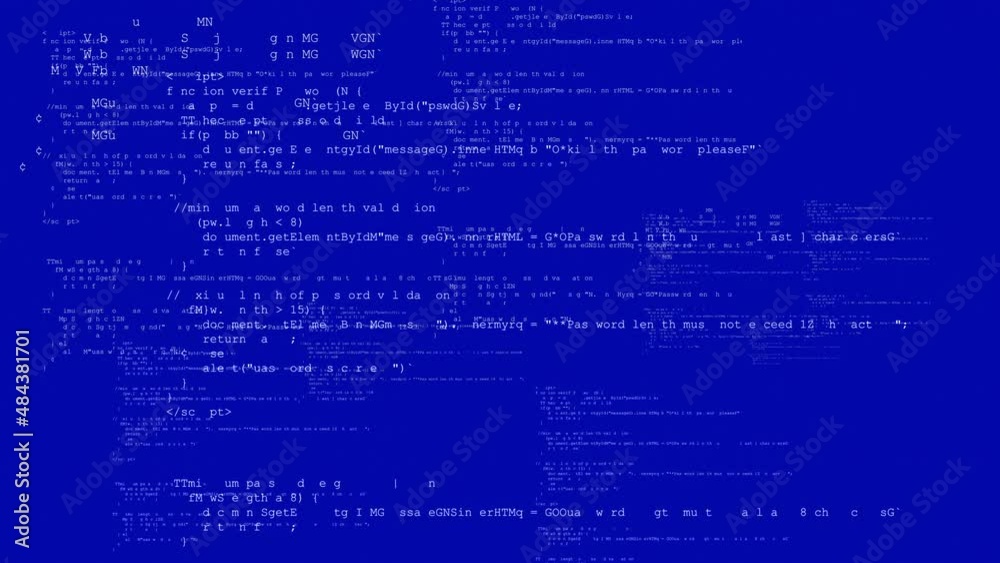 Programming Code Error Blue Screen Background
