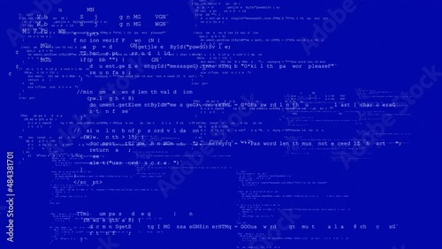 Programming Code Error Blue Screen Background
 photo