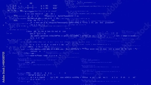 Programming Code Error Blue Screen Background
