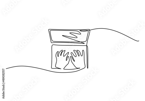 One continuous single line ...