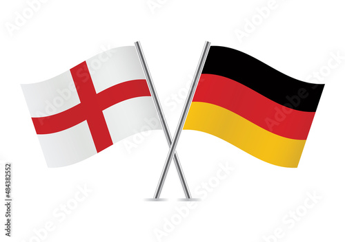 Free Download England and Germany flags. English and German flags, isolated on white background. Vector icon set. Vector illustration.  - GFXLoad