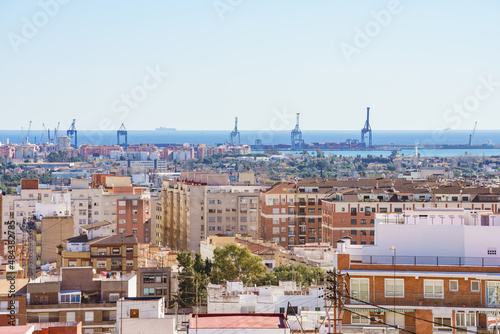 Elevated view of Port Castello cityscape