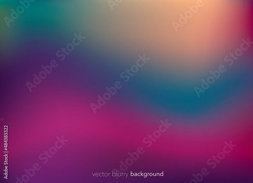 abstract blurry gradient mesh background, colorful smooth template, editable vector illustration © Zlatko Guzmic