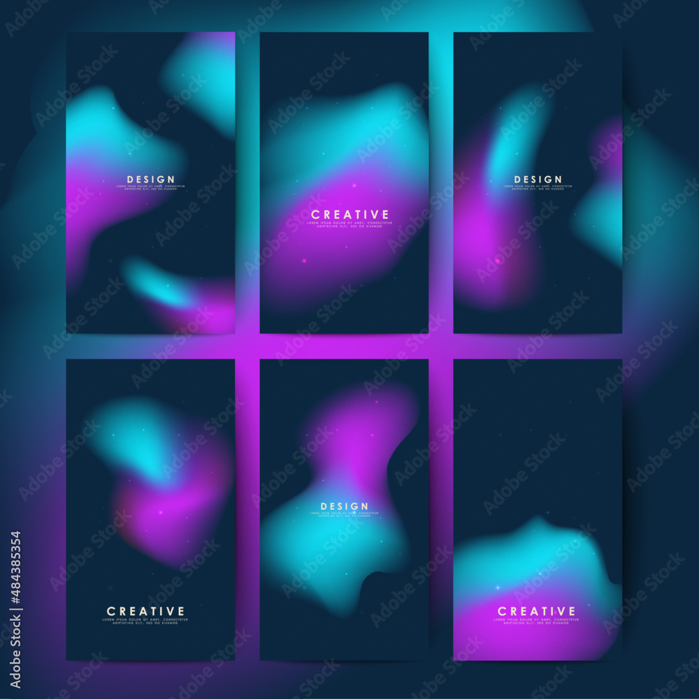 Page design inspiration with abstract background. Shades of blue gradient background pattern