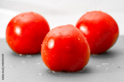 Wet ripe tomatoes