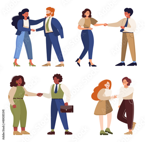 Teamwork concept. Business people shaking hands. Idea of businessmen