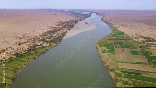 Nile River, Sudan (4K Aerial) photo