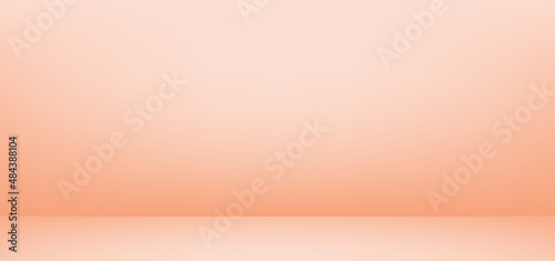 Orange wall background studio. Vector illustration
