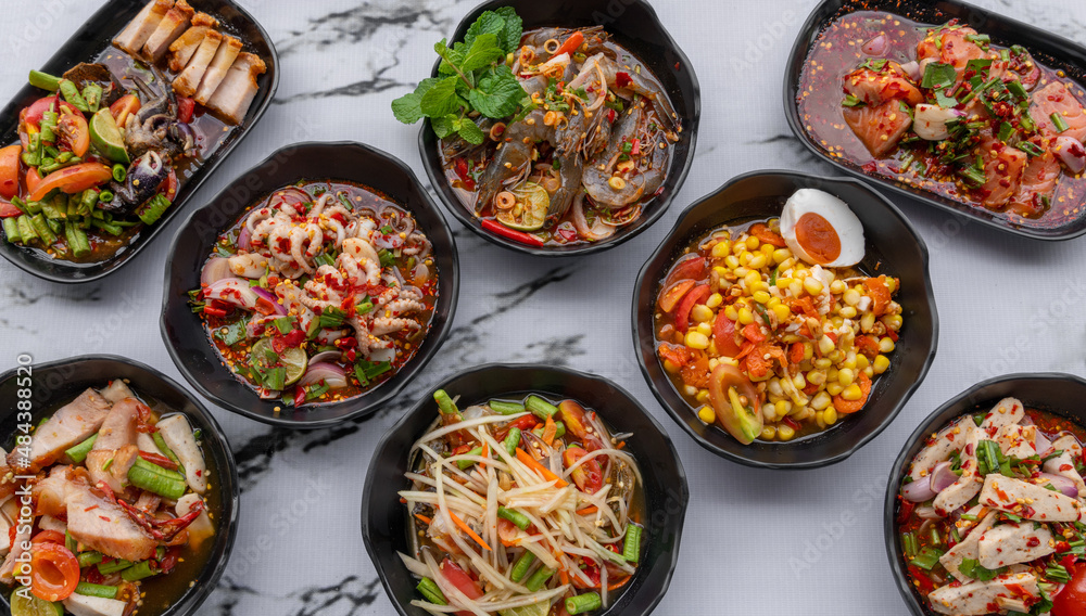 Thai Spicy Seafood Mixed Dishes Thai Spicy Seafood Mixed Dishes