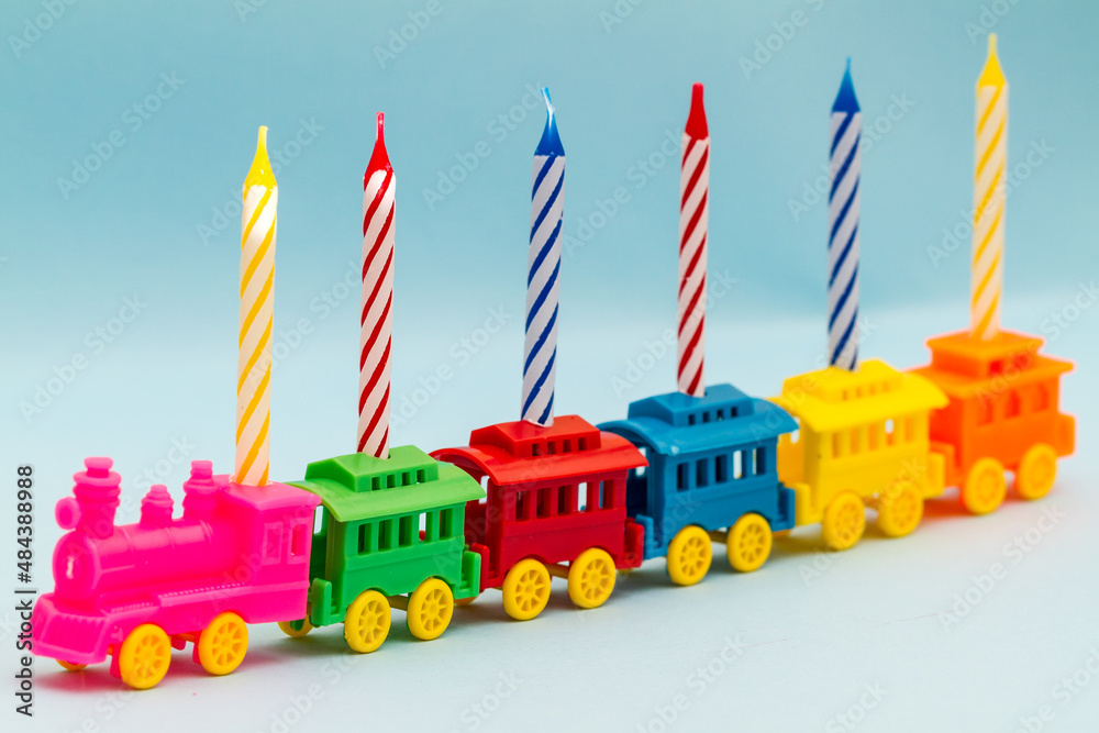 Birthday Candles on Toy Train