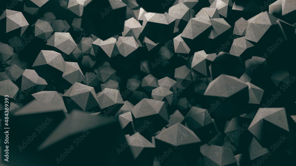 Obraz premium Abstract 3d Background with metal hexagons