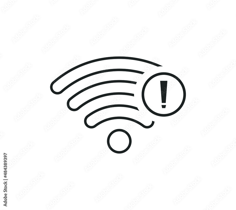 No wireless connections, no wifi icon sign vector No wireless connections, no wifi icon sign vector