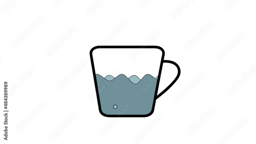 a cup. loading. waiting for download. 4K video illustration. a cup. loading. waiting for download. 4K video illustration.