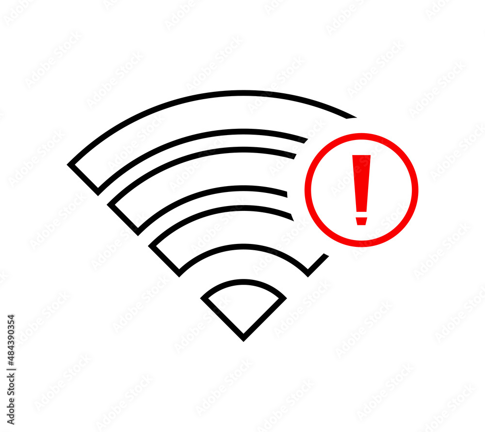 No wireless connections, no wifi icon sign vector No wireless connections, no wifi icon sign vector