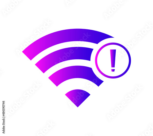 no Wifi wireless icon vector gradient color