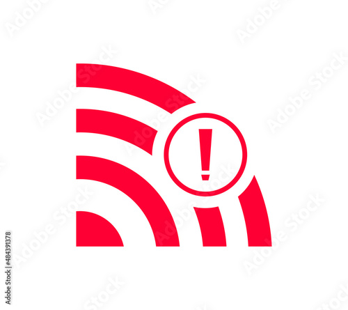 no Wireless network sign symbol icon red color