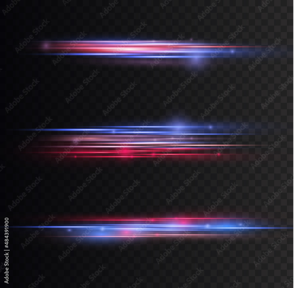 Red blue special effect, horizontal police line