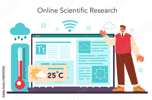 Meteorologist online service or platform. Weather forecaster