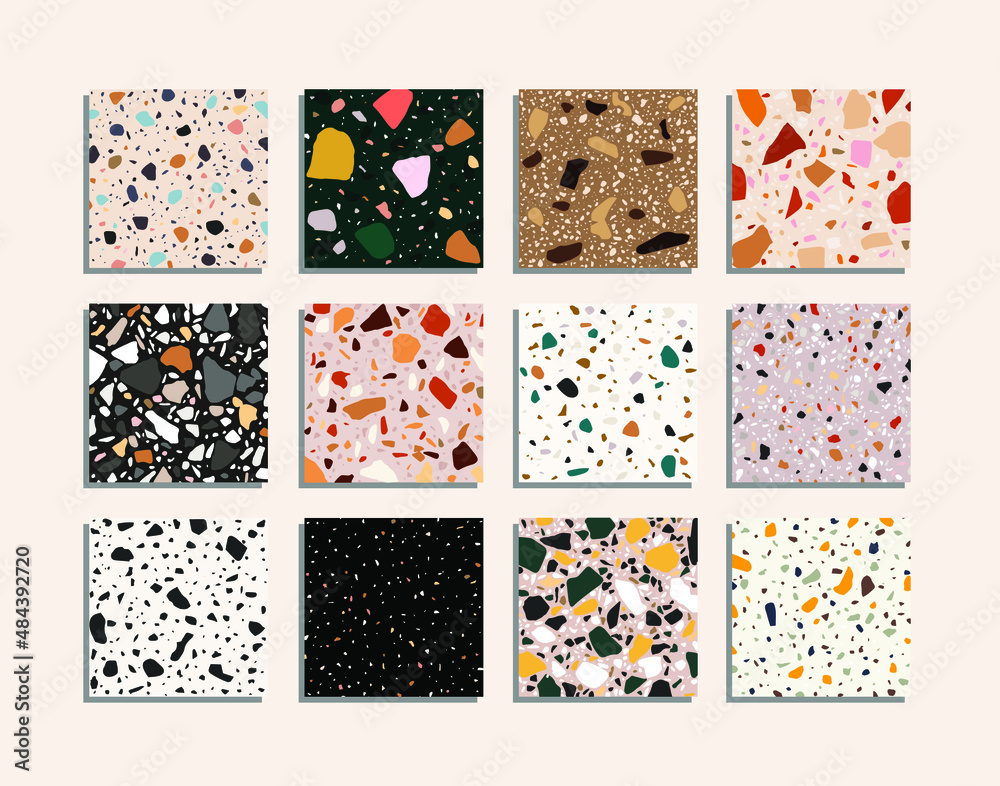 Terrazzo texture classic italian floor composed of natural stone ...