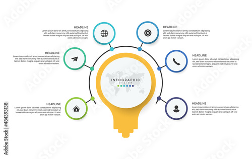 Steps business timeline process infographic template design with icons