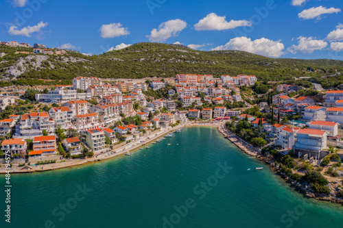 NEUM, BOSNIA AND HERZEGOVINA, a seaside resort on the Adriatic Sea, is the only coastal access in Bosnia and Herzegovina. September 2020 photo