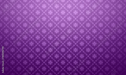 Luxury Thai pattern purple background vector illustration. Lai Thai element pattern. Lilac theme photo