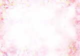 Floral, pink, bokeh background.  Abstract pink background. Illustration.