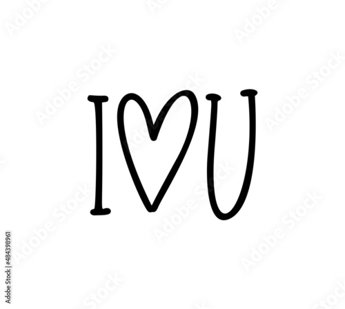 I love you valentine vector handwritten text. lettering heart inscription. Hand drawn calligraphy Quote to poster and greeting card wedding phrase design illustration