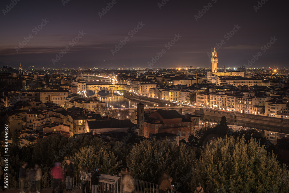 View of florence by night at high quality.