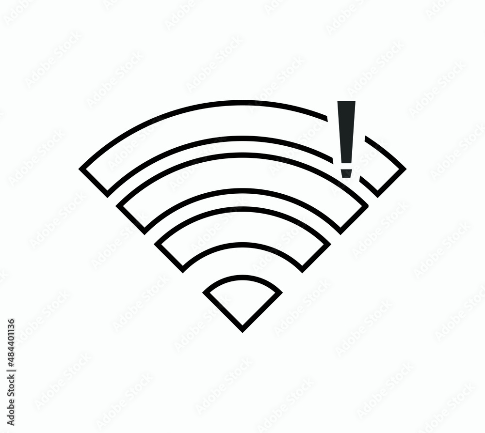 no wi-fi icon vector, no internet signal icon