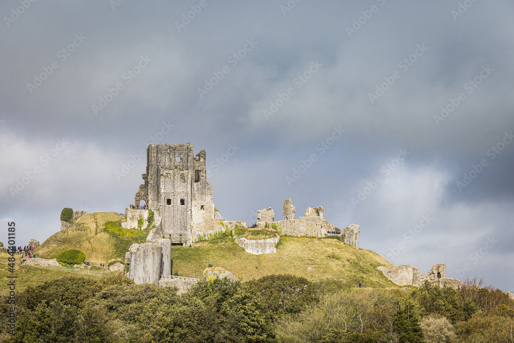 Ruins of Corfe Castle, Dorset, England