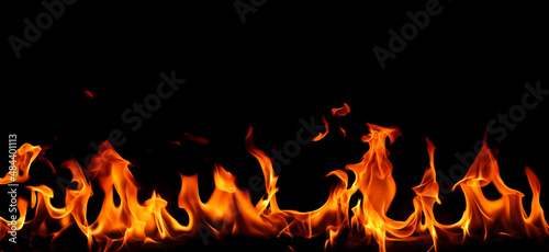 pile heat fire flame isolated black background 