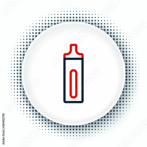 Line Electronic cigarette icon isolated on white background. Vape smoking tool. Vaporizer Device. Colorful outline concept. Vector