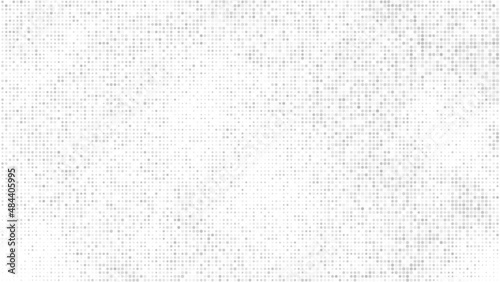 White And Grey Halftone Dotted Backdrop. Abstract Polka Dots Pattern. Pop Art Style Background. Silver Explosion Of Confetti. Digitally Generated Image. Vector Illustration, Eps 10. 
