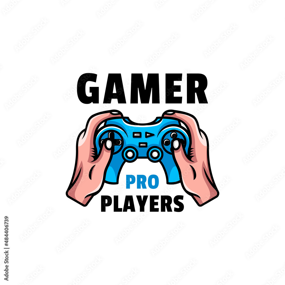 Pro player esport gaming logo design illustration. pro gamer man logo ...