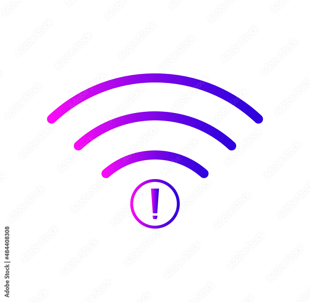 no wi-fi icon vector, no internet signal icon