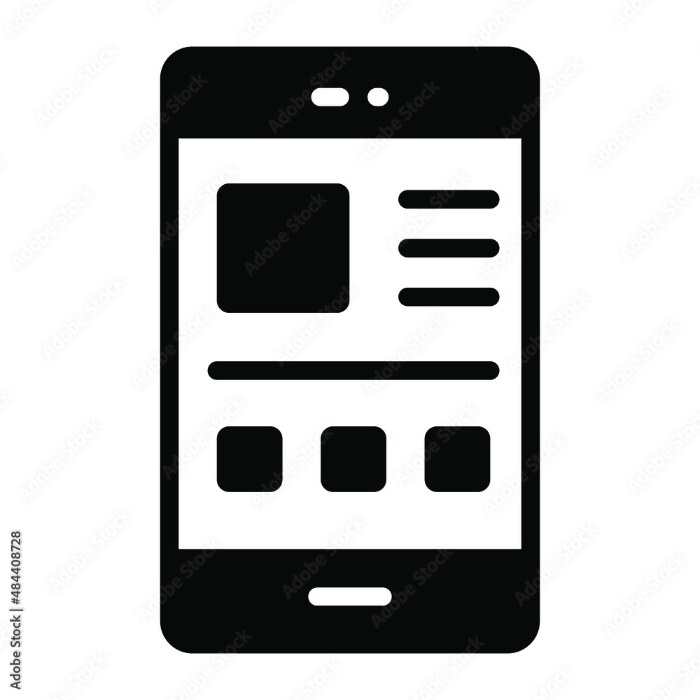 layout Icon. User interface Vector Illustration, As a Simple Vector Sign and Trendy Symbol in Line Art Style, for Design and Websites, or Mobile Apps,