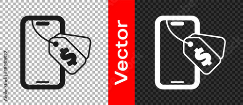 Black Online auction icon isolated on transparent background. Bid sign. Auction bidding. Sale and buyers. Vector