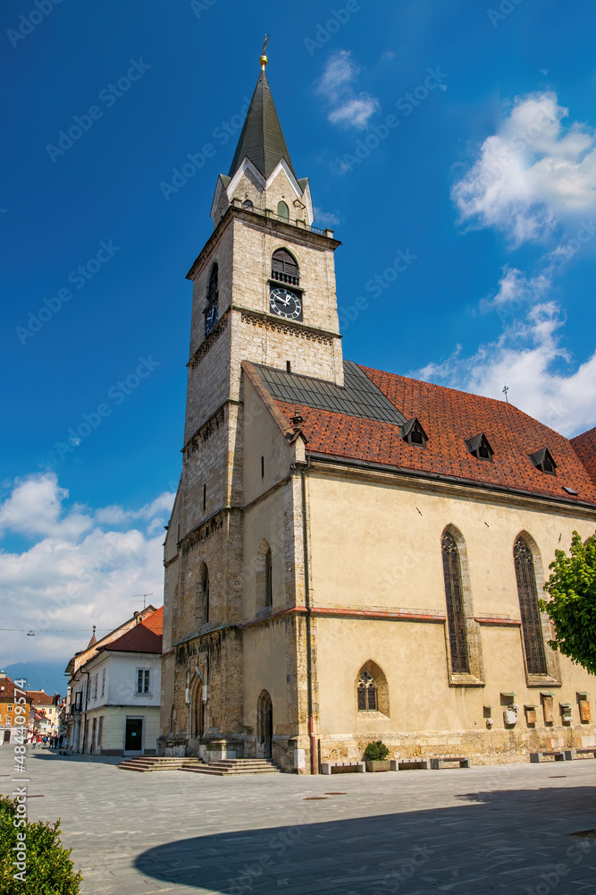 St. Cantianus and Companions Parish Church in the medieval town of Kranj, Slovenia