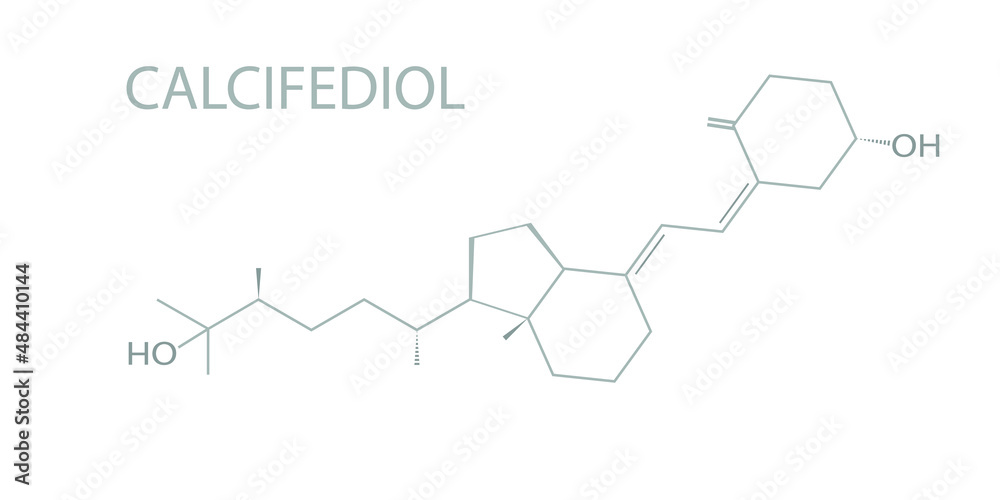 Calcifediol molecular skeletal chemical formula.
Calcifediol molecular skeletal chemical formula.