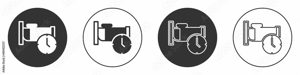 Black Time to sleep icon isolated on white background. Sleepy zzz. Healthy lifestyle. Circle button. Vector Black Time to sleep icon isolated on white background. Sleepy zzz. Healthy lifestyle. Circle button. Vector